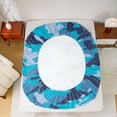 thumbnail image 5 of jejeloiu Blue Vintage Camo Bed Sheets,Western Farmhouse Camouflage King Sheets For Boys Men 4-Piece, 5 of 7