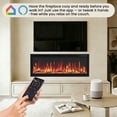 thumbnail image 5 of PLAMLE 50 Inch Smart Electric Fireplace with WiFi & Voice Control, Wall Mounted or Recessed Fireplace Insert, Realistic Flame with Crackling Sound, App & Remote Control, 1400W Heater for 400 Sq Ft, 5 of 12