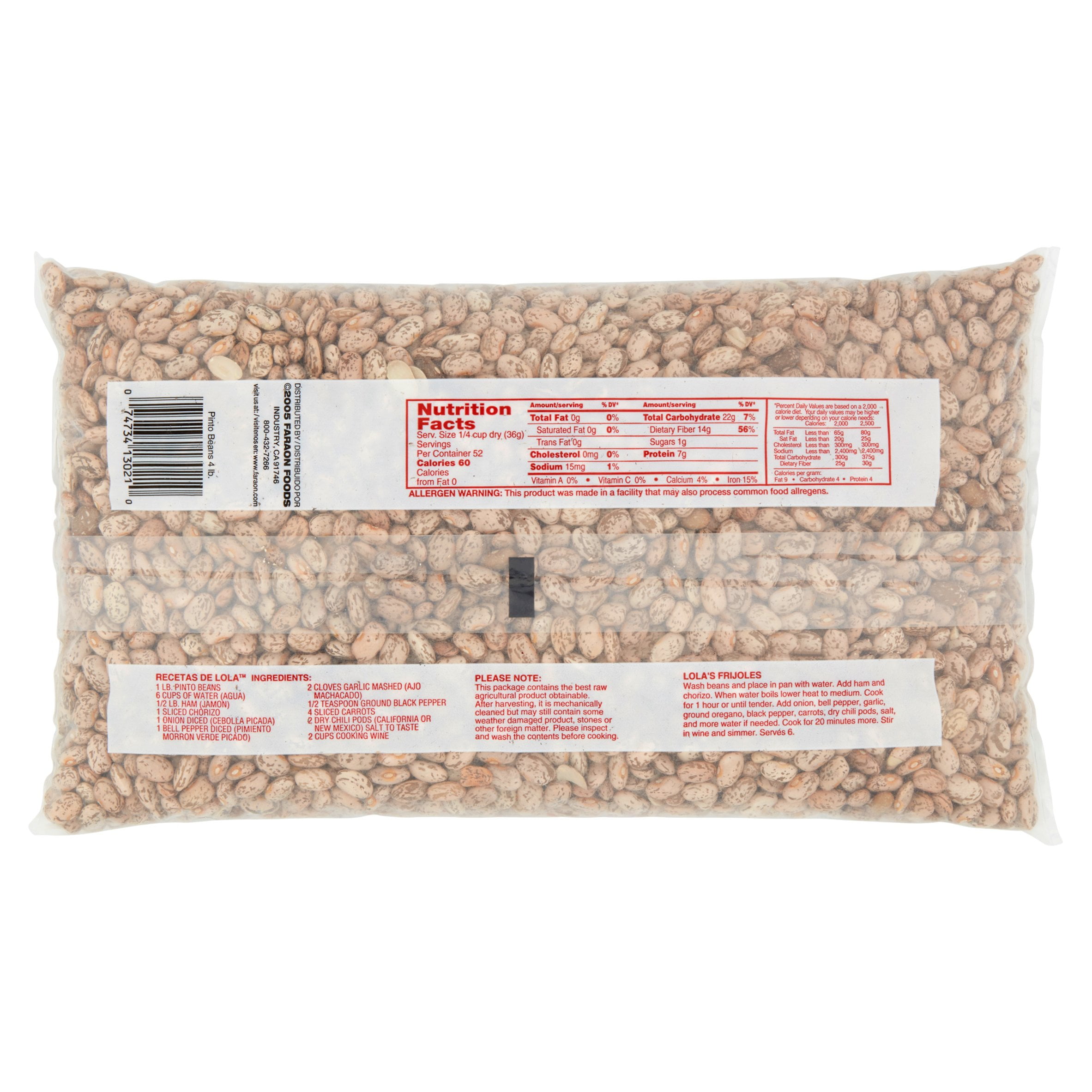 Faraon Pinto Beans, 4 lbs