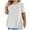 White, variant on BADHUB Women's Plus Size Tops 2024 Summer Solid Color T Shirts Short Sleeve Tunic V Neck Henley Shirt Plain Basic Tees L-5XL Summer Savings