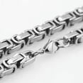 thumbnail image 2 of QQTDFG 16~40" 4/5/8mm 316L Stainless Steel Mens Womens Byzantine Box Chains Necklace-24inch necklace-5mm wide-Silver, 2 of 5