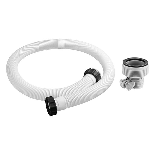 Manguera de repuesto para piscina, flexible, a prueba de fugas, portátil, de 59 pulgadas con adaptador