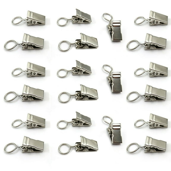 Necvior 100pcs/Pack Curtain Clips With Hooks, Wire Holders Small Curtain Clips Curtain Hooks For Home Decors And Photo Displays