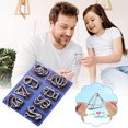 thumbnail image 1 of Teissuly 8 Pcs Metal Wire Puzzle Toy Brain Teaser Game Mind Test Ring Kids Gift Teissuly WER202312022538, 1 of 3