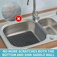 thumbnail image 3 of OTHWAY 11.8"x12.4" Silicone Sink Divider Mat, Large Sink Saddle & Protector for Divided Sink, No Suction Cups, Easy to Clean, Dish Drying Rack for Glassware and Dishes (Gray), 3 of 7