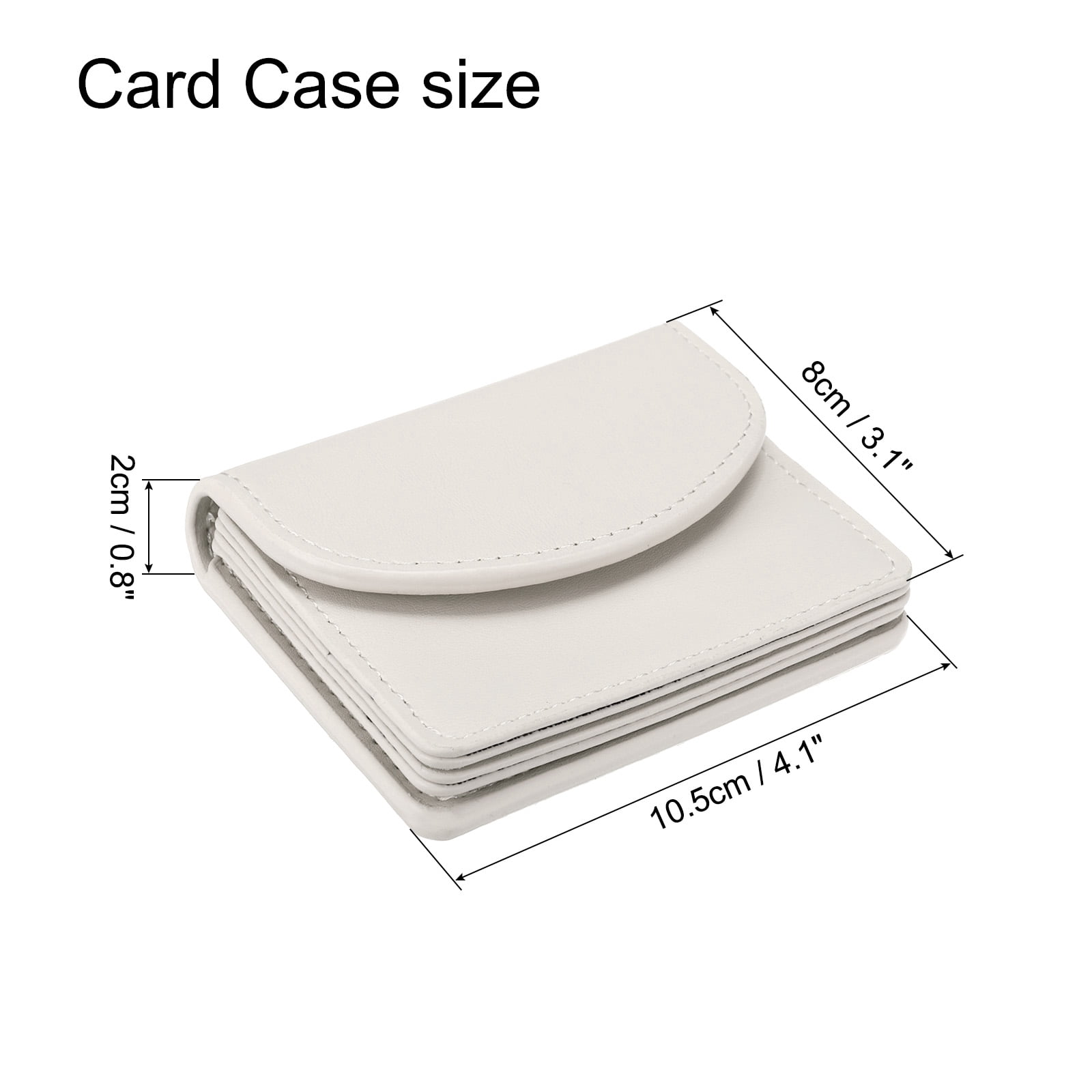 Unique Bargains Elegant PU Leather Business Card Case Stylish Name Card Holder White