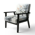 thumbnail image 3 of Designart "Beaver Sumi Asian beauty VII" White Apple Blossom Upholstered Accent Chair - Global Arm Chair For Living Room, 3 of 5