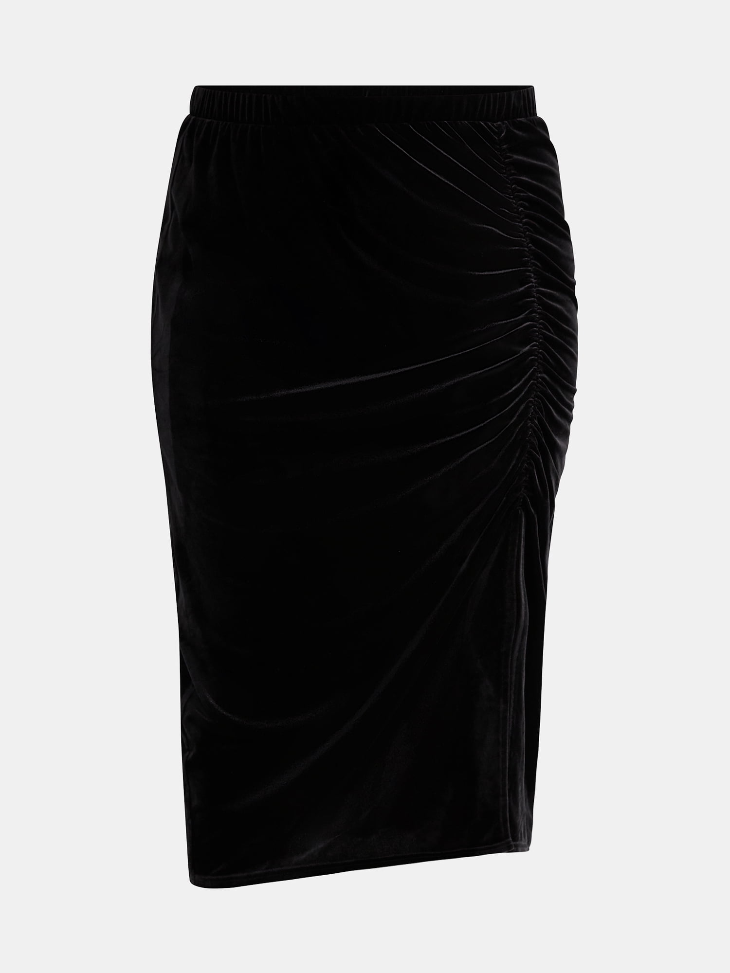 Terra & Sky Women's Plus Velvet Midi Skirt, Sizes 0X-5X
