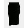 thumbnail image 5 of Terra & Sky Women's Plus Velvet Midi Skirt, Sizes 0X-5X, 5 of 5