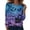 Light Blue, variant on Halloween Shirts for Women 3/4 Sleeve 2026 Plus Size Funny Cute Vintage Teacher Shirts Casual Holiday Tops Clothes,Purple Pink(M)