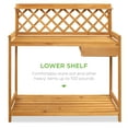 thumbnail image 5 of Best Choice Products Outdoor Wooden Garden Potting Bench, Workstation Table w/ Cabinet Drawer, Open Shelf - Natural, 5 of 8