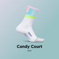 thumbnail image 2 of Feetures Elite Light Cushion Mini Crew Sock - Sport Sock with Targeted Compression - Candy Court , Medium (1 Pair), 2 of 7