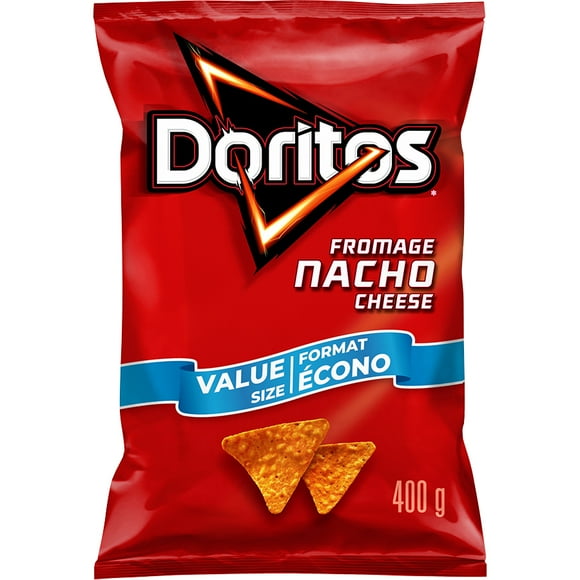 Doritos Nacho flavoured tortilla chips, Value Size, 400 g.