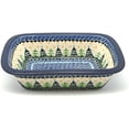 thumbnail image 1 of Polish Pottery Baker - Rectangular with Grip Lip - Christmas Trees, 1 of 4