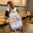 thumbnail image 6 of ibiyuan School Backpacks Korean Rainbow Cloud Lightweight Durable School Bag for Ages 5th 6th 8th 10th, Middle Elementary, High School, Campus, Vacation, 6 of 8