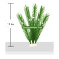 thumbnail image 2 of Decoración para acuario: 3 plantas artificiales de plástico de 30 cm, base blanca, hierba de plumas y cola de gallo para paisajes acuáticos vibrantes., 2 of 6