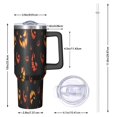 thumbnail image 2 of Spooky Halloween Faces Pattern Tumbler with Handle and Lid,40oz Double Wall Vacuum Insulated Tumbler,Cups Gift for Women and Men, 2 of 7