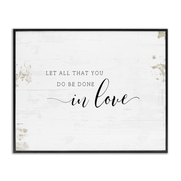Stupell Industries Traditional All That You Do in Love Black Framed Giclee Art, 14 x 11, by Jennifer Pugh