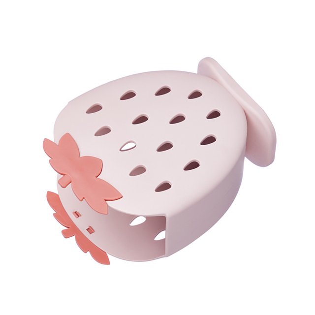 Bewildely Jaula para palillos de fresa, caja de drenaje de plástico, soporte para cuchara, tenedor, organizador de utensilios para cocina casera, rosa Type2 NO2 Bewildely HA002627-01