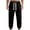 Black, variant on Mens Sweatpants with Pockets Elastic Waist Drawstring Pants Pull on Sweat Pant Solid Workout Fall Trouser Black 2XL