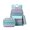 Green, variant on 3-Piece Ethnic Print Backpack Set, Large Capacity Lightweight Casual Rucksack with Load Reduction Design for Middle & High School Students