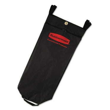 Rubbermaid Commercial Fabric Cleaning Cart Bag 26 gal Black 17 1/2w x 10 1/2d x 33h 9T81BLA