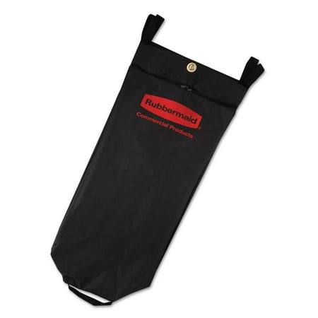 Rubbermaid Commercial Fabric Cleaning Cart Bag 26 gal Black 17 1/2w x 10 1/2d x 33h 9T81BLA