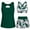 Green, variant on zaveiop 3 Piece Tankinis Swimsuits for Women, Tummy Control Swim Bathing Suits, Athletic Plus Size Swimwear (Dark Green, XXL)