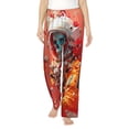 thumbnail image 2 of Lsque Space Skeleton Art Print Women's Pajama Pants, Lounge Pant - Comfortable Home Wear,Elastic Waistband, Stylish Design-Large, 2 of 9