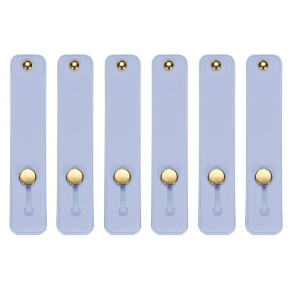 Unique Bargains 6 Pcs Support de Boucle de Téléphone en Silicone pour la Plupart des Téléphone Intelligent Bleu Clair