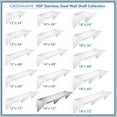 thumbnail image 7 of GRIDMANN 14" x 72" NSF Stainless Steel Kitchen Wall Mount Shelf w/ Backsplash, 7 of 7