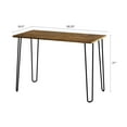 thumbnail image 2 of Lavish Home Desk with Hairpin Legs, Modern Industrial Style Home Décor, Woodgrain-Look and Steel Accent Home Office Furniture, Brown, 2 of 7