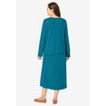 thumbnail image 2 of Woman Within Plus Size Lettuce Trim Knit Jacket Dress, 2 of 6