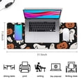 thumbnail image 5 of Long Mouse Pads for Desk,Black Halloween Ghosts and Pumpkins Desk Mats on Top Of Desks, Desk Mouse Pad Extra Large with 3mm Non-Slip Base and Stitched Edge for Gaming,Office,Work,Home 31.5"x11.8", 5 of 6