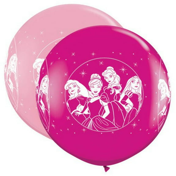 36 inch Qualatex Disney Princesses Latex Balloons (2 Pack) - Party Supplies Decorations