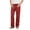 Brick Red, variant on Boys Linen Pants Straight Leg Casual Trousers for Boys Girls Casual Elastic Waist Pull on Boys' Pants with Pockets