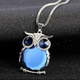 thumbnail image 3 of Jewelry Korean Cute Crystal Owl Pendant Necklace Vintage Long Necklaces Mother's Day Birthday Anniversary Gifts for Mom Of The Day, 3 of 6