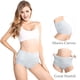 thumbnail image 4 of Paquete de 5 bragas de cintura alta con control de barriga para mujer, ropa interior de algodón, sin muffins, bragas breves (paquete de 5 pequeñas), 4 of 5
