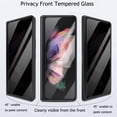 thumbnail image 6 of [1 Pack Front] Samsung Galaxy Z Fold 3 Screen Protector, High Definition 9H Clear Tempered Glass Anti-spy Privacy Protection Anti-scratch Anti-fingerprint Screen Protector for Galaxy Z Fold 3, 6 of 6
