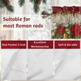 thumbnail image 7 of Valances for Windows Christmas Poinsettia Rod Pocket Cafe Window Treatments Valance Curtains for Kitchen Bathroom Laundry Basement Windows 42"x12", 7 of 7