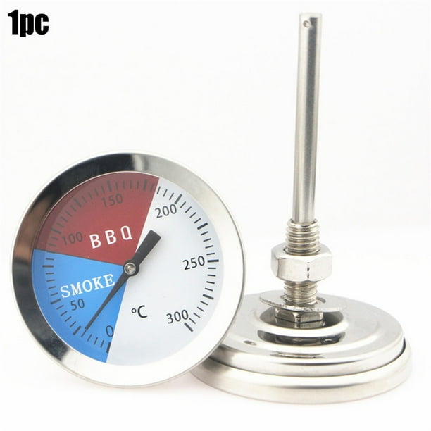 Fule 300℃ 2\'\' Steel BBQ Barbecue Charcoal Smoker Gas Grill