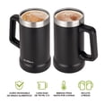 thumbnail image 3 of Tarros Cerveceros HIKEO de Acero Inoxidable 2 Piezas 730 ml, 3 of 9