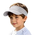 thumbnail image 3 of Sun Protective Kids Sun Hat for Outdoor Sports Breathable Visor Cap with Adjustable Headband Ideal for Boys and Girls, Light Gray, 3 of 8