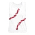 thumbnail image 3 of Trendfront Womens Tank Tops Crewneck Baseball Element Graphic Sleeveless Vest Summer Casual Active Sports Game Day Tee Shirt, 3 of 3