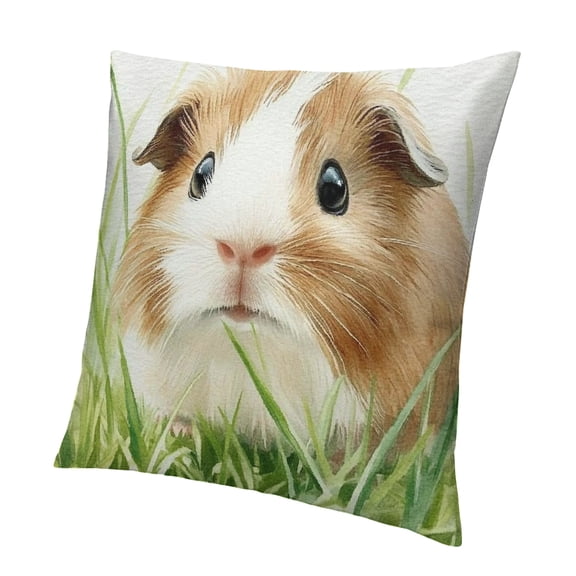 Patifu Just a Girl Who Loves Guinea Pigs Throw Pillow Covers Gifts for Guinea Pig Lovers Women Girls, Guinea Pig Decor Pillow Cases for Bedroom Living Room, Guinea Pig Pillowcase for Couch Bed 12x12in