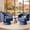 Blue, variant on Daluvenix 360° Swivel Accent Chair Modern Luxury Barrel Chairs Oversized Upholstered Round Arm Chair for Living Room Teddy Fabric Black 1PC