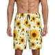 thumbnail image 1 of Balery European-style Pattern Sunflower A Pantalones cortos de pijama de punto de algodón para hombre con cinturilla y bolsillos-X-Large, 1 of 6