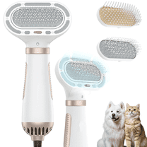 Pet Hair Dryer -MHR Pet Grooming Hair Blow Dryer with 2pc Slicker Brush - for Short Straight Hair Pet