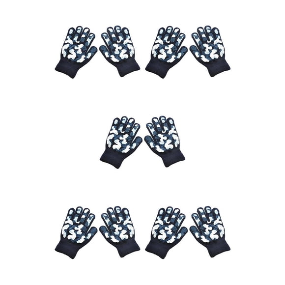 Qarigey 1 par de guantes para niños, exquisitas cubiertas para dedos artesanales de punto con patrón de camuflaje para usar al aire libre, Type2 NO2