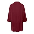 thumbnail image 5 of Robe d'Été pour Femmes Manches Courtes Poche Irrégulière Robe Chemise avec Poches, 5 of 5